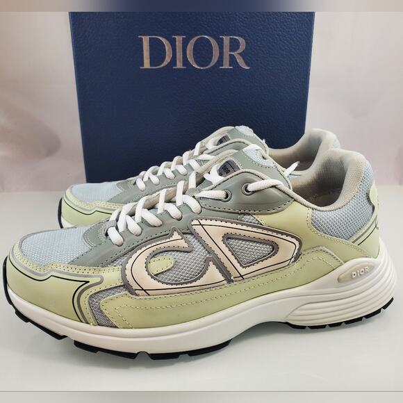 NWT$1,200 Dior Mens B30 Sneaker White Grey Mesh and Technical Fabric Sz 42 (US9) - Picture 5 of 14